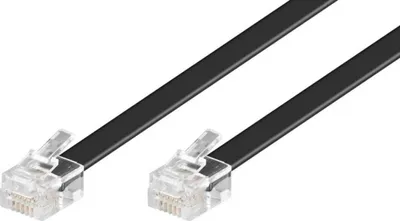 Immagine prodotto di goobay cavo modulare/cavo telefonico CCA da spina RJ12 a spina RJ12 nero 6 m