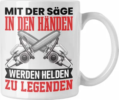 Produktbild von Trendation - Waldarbeiter Tasse Geschenk Holzfans Geschenkidee Waldarbeiter (Weiß)