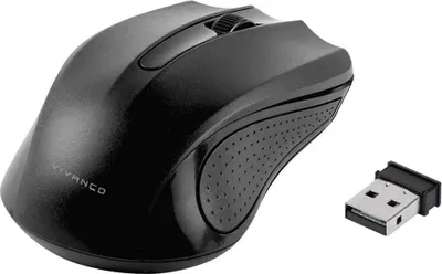 Produktbild von Drahtlose optische Maus ViVanco™36639 1000 DPI Schwarz
