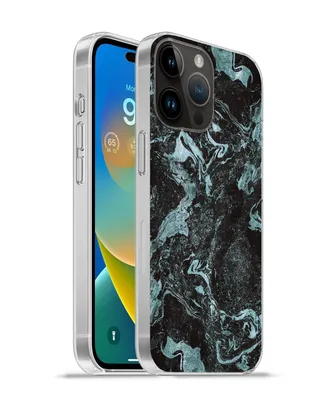 Produktbild von MuchoWow® Handyhülle Schutzhülle Hülle für Apple iPhone 14 Pro - Softcase Naturstein - Blau - Stein Silikon Softcase Handy Hülle - Umschlag