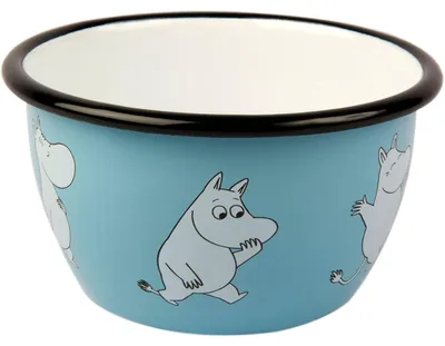 Produktbild von Muurla Mumins Retro Mumintroll Schüssel Emaille 0,6 l