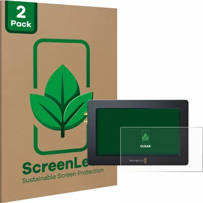 Produktbild von 2x ScreenLeaf Schutzfolie für Blackmagic Design Blackmagic Video Assist 4K (7.0) nachhaltiger Displayschutz Display Schutz Folie Klar Transparent