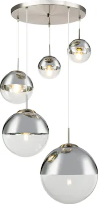 Produktbild von Globo Lighting Hängeleuchte Metall Nickel matt, 3x E27