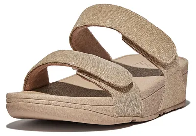 Produktbild von FITFLOP Lulu Adjustable Shimmerlux Slides BEIGE 40