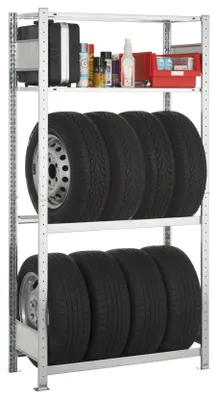 Produktbild von Garagenregal Schulte Grundregal verzinkt 200x100x40 cm 3 Ebenen Tragkraft 450 kg
