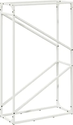 Produktbild von Brennholzregal Weiß 60x25x100 cm Kaltgewalzter Stahl