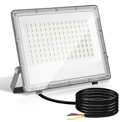 Zdjęcie produktu dla Reflektor LED zewnętrzny Peviasot, 100W, IP65, lampa przemysłowa LED z aluminium do użytku zewnętrznego, światło zimne (6000K), zestaw 1 sztuka