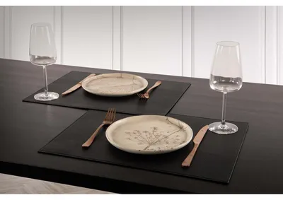 Placemat TRUDO - imitation leather - 33x45 cm – BLACK