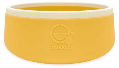 Image de Smikkels Silicone Bol pour enfant jaune - vaisselle durable pour enfants