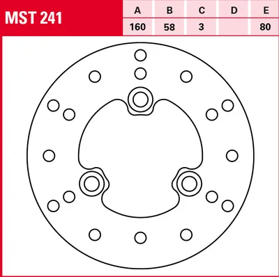 Produktbild von TRW Bremsscheibe Allround starr MST241 City 50 4P SFX50 AF37 Calypso 50 KCZ Mio 50 HU05W