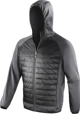 Produktbild von SPIRO S268M | Mens Zero Gravity Jacket - Winter Lauf Jacke - Farbe: Black/Charcoal - Größe: XL