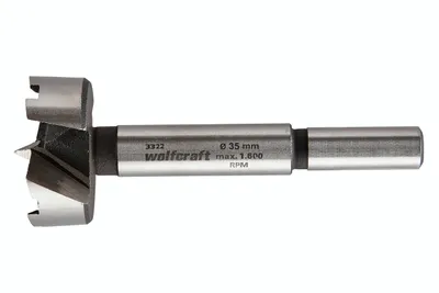 Produktbild von wolfcraft Forstnerbohrer, Ø 35 mm I 3322000 I Zum Bohren in Holz mit und ohne Tiefenbegrenzung of