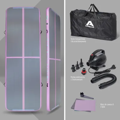 Zdjęcie produktu dla Apollo Air Mat Pro - Mata powietrzna 300 x 100 x 10 cm - różowy-szary
