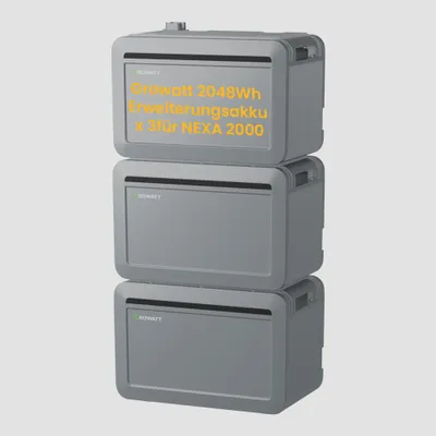 Produktbild von Growatt 2048Wh*3 Erweiterungsakku für NEXA2000/NOAH2000 Balkonkraftwerk Speicher