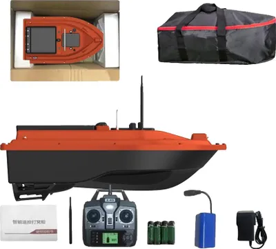 Obrázok produktu pre GPS rybárska loďka, kapacita 1,5 kg, dosah 500 m, D16B-červená 12000 mAh