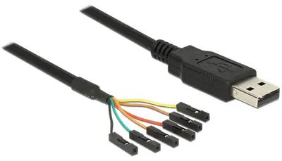 Zdjęcie produktu dla DeLOCK 1.8m USB2.0-A/TTL 6-p, 1,8 m, USB A, Czarny
