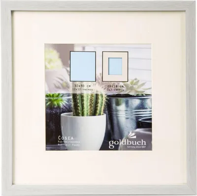 Produktbild von Goldbuch Bilderrahmen Cosea, 30x30 cm, grau, Holzoptik, mit Passepartout, für die Wand
