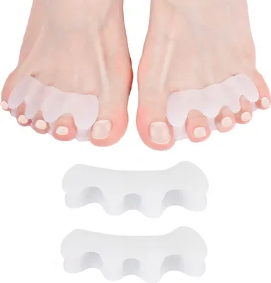 Produktbild von Zehentrenner, -spreizer und -strecker aus Gel | Hammerzehentrenner zur Linderung von Fußschmerzen und Korrektur der Zehen | Zehenspreizer für Füße mit überlappenden Zehen | Ballenzehen-Korrektor für Frauen und Männer