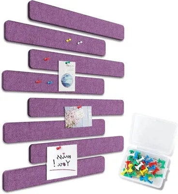 Produktbild von Famanu Pinnwandstreifen 33 x 5 cm - Inklusive 40 Pins für Fotos und Notizen