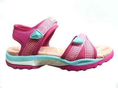 Produktbild von Kinder Sandalen in Rosa aus Kunstfaser/Textil mit Kunstfaser-Innenmaterial und Kunstfaser-Sohle