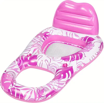 Produktbild von Aufblasbare Poolliege - Pool-Sessel für Erwachsene - PVC - Schwimmender Liegestuhl - Rosa