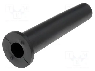 Image de 10 protège-câbles en PVC, couleur noire, pour câbles de diamètre 6,2 mm, avec passage de 9,6 mm pour le montage