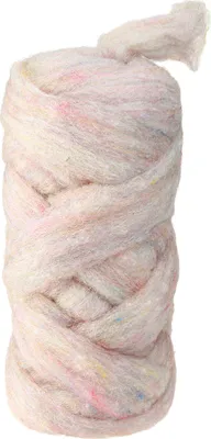 A close-up studio shot of a ball of wool.