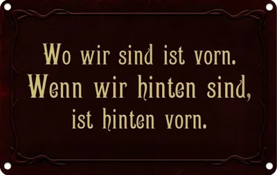 Produktbild von vianmo Blechschild 20x30 cm wo wir sind ist vorn wenn Dekoration