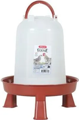 Obrázok produktu pre Žľab pitný pre hydinu stojacu 3l červená Zolux