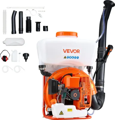 Produktbild von VEVOR Rucksack-Nebelsprühgerät, 63 cc, 3 PS-Motor, gasbetriebener Nebelsprüher mit 16 L-Tank, Pulver- & Flüssigkeitsnebelsystem, für Gartenarbeit & Landwirtschaft, Gemüsegewächshäuser