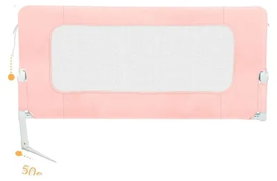 Image de Barrière de lit, hauteur réglable, pliable, 180 cm, rose