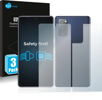 Produktbild von 6x Für Samsung Galaxy S20 FE 5G (Display+Rückseite) Schutzfolie Savvies Displayschutz Display Schutz Folie Klar Transparent