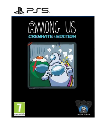The image shows the front cover of the PlayStation 5 game 'Among Us: Crewmate Edition'.