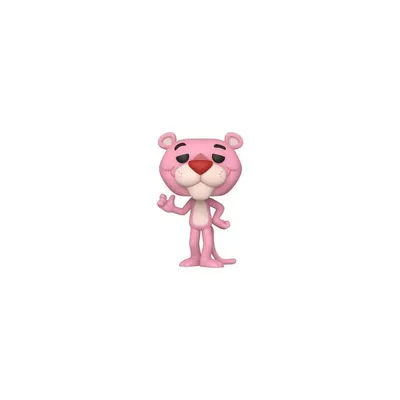 A Funko Pop! vinyl figure of the Pink Panther standing and waving.