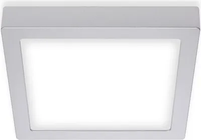 Produktbild von LED Aufbauleuchte Deckenlampe 4000K 16,5 W Quadratisch Chrom-Matt IP20 Briloner