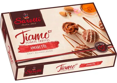 Immagine prodotto di Sarotti Tiamo Finest Tartufo all'amaretto ricoperto di cioccolato 125g