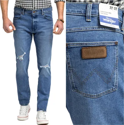 Immagine prodotto di WRANGLER, Jeanshosen per bambini, vestibilità slim, LARSTON, W31 L32, Blau, Jeans, baggyjeans, buggy
