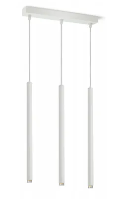 Produktbild von FKL DESIGN Home Deco Deckenlampe Deckenleuchte 3-flammig G9 Metall Lampenshirm Lampe aus Serie N853 (Weiß, BZ3)