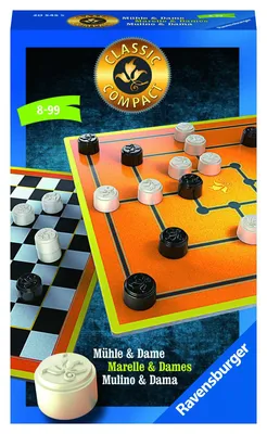 Zdjęcie produktu dla Ravensburger Classic Compact: Młynek i warcaby