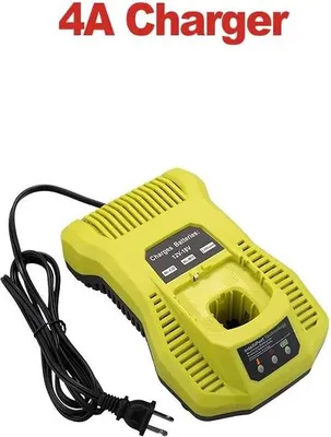 Produktbild von 18V Li-Ion Akkuladegerät - 4A Schnellladegerät - Kompatibel mit P108 P104 P107 RB18L50 RB18L20 RB18L40 - Orange