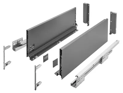 Produktbild von GTV AXIS PRO Schubladensystem 300 mm Anthrazit - hoch H167 – dezentes Design; Breite: 300 mm; Höhe: 168 mm; Farbe: Anthracite | Högert Technik