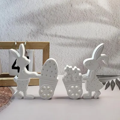 Obrázok produktu pre Silikónová forma na Veľkonočného zajačika, forma na odlievanie gýpsu a živice, 3D dekorácia