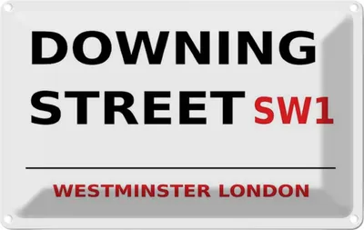 Produktbild von vianmo Blechschild 12x18 cm Westminster downing Street SW1 Abenteuer Reisen England Urlaub