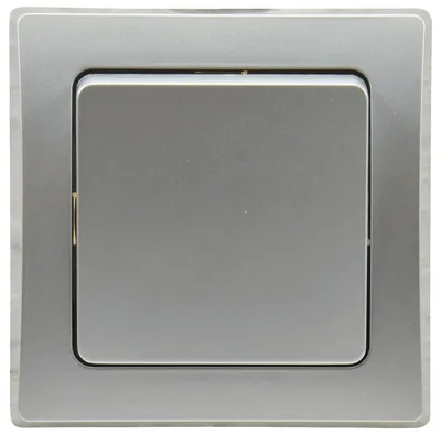 Immagine prodotto di Interruttore trasversale ChiliTec DELPHI 250V AC / 10A, con cornice, montaggio a incasso, argento