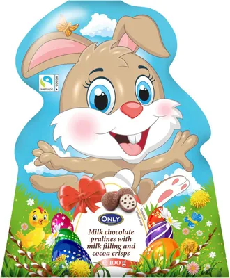 Produktbild von Osterhase Milchschokolade-Pralinen mit Milchcremefüllung & Kakao-Cerealien 100g MHD 31.11.2024