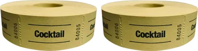 Produktbild von Bonrolle COCKTAIL gelb 2 Rollen je 1000 Abrisse perforiert fortlaufd. nummeriert