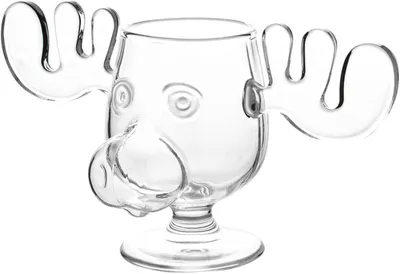 Produktbild von Elchglas Moose Mug, Weihnachts Eierlikörbecher, 12 cm, 200 ml, Transparent