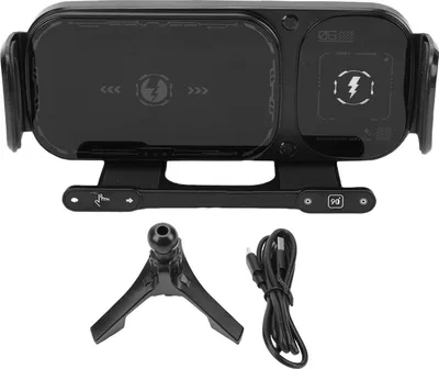 Produktbild von Drahtloses Laden, rotierende Autohalterung, hochintelligentes 2-in-1-Autotelefonhalter-Ladegerät, schnell zum Fahren