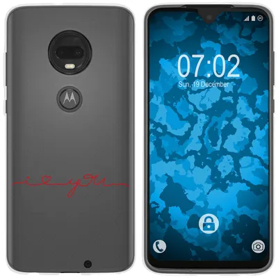 Produktbild von PhoneNatic Case kompatibel mit Motorola Moto G7 Silikon-Hülle in Love Wörter M2