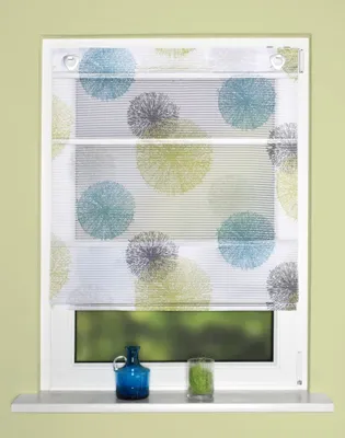 Produktbild von Home Wohnideen Magnetrollo Bambusoptik "Rawlins" 130 x 45 cm Blau Grün